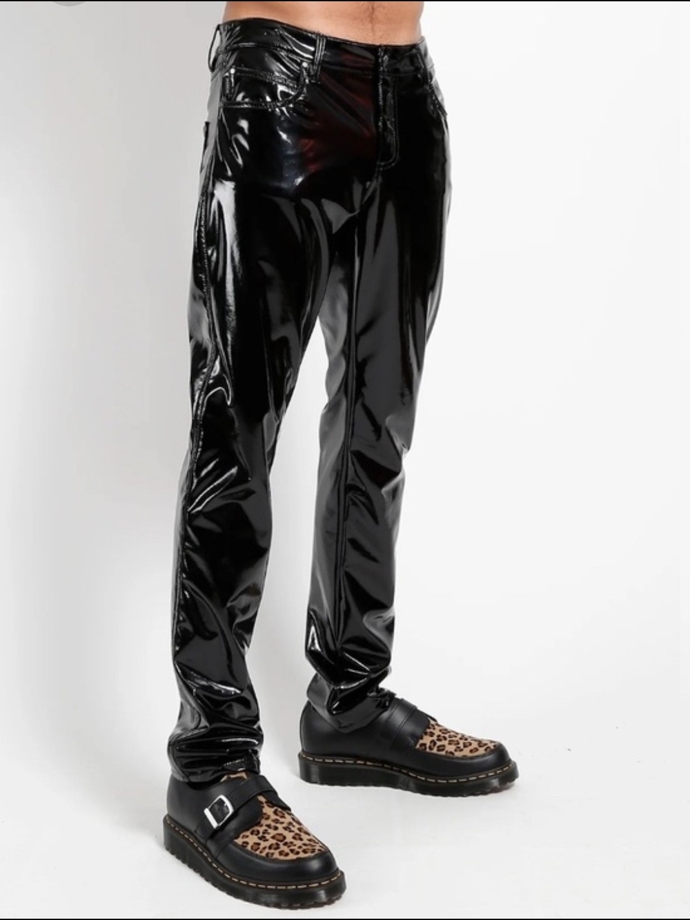 Tripp NYC Black Patent Faux Leather/Polyurethane Pants